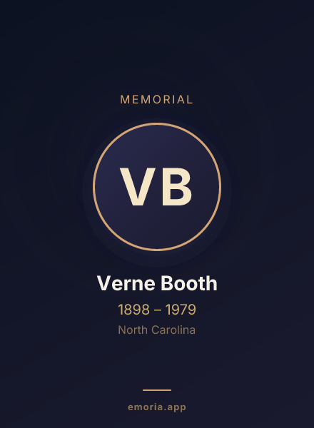 Memorial portrait of Verne Booth