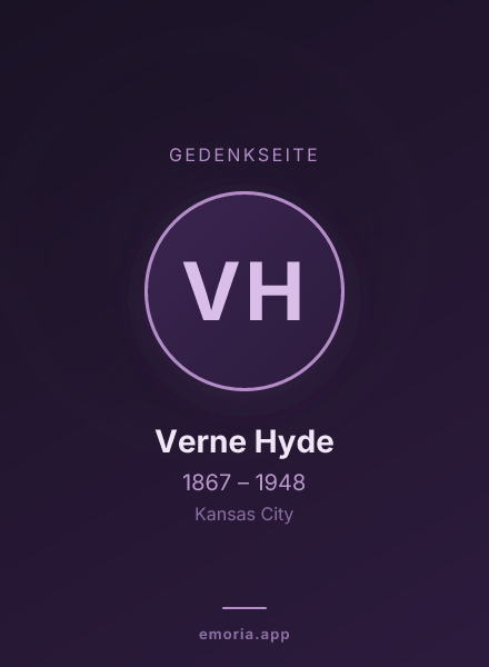 Gedenkportrait von Verne Hyde