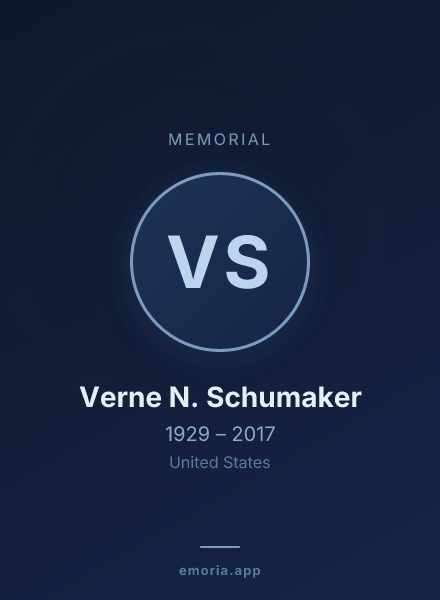 Memorial portrait of Verne N. Schumaker