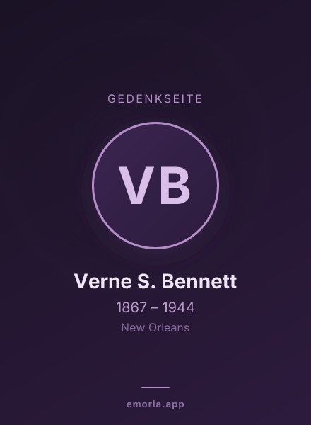 Gedenkportrait von Verne S. Bennett