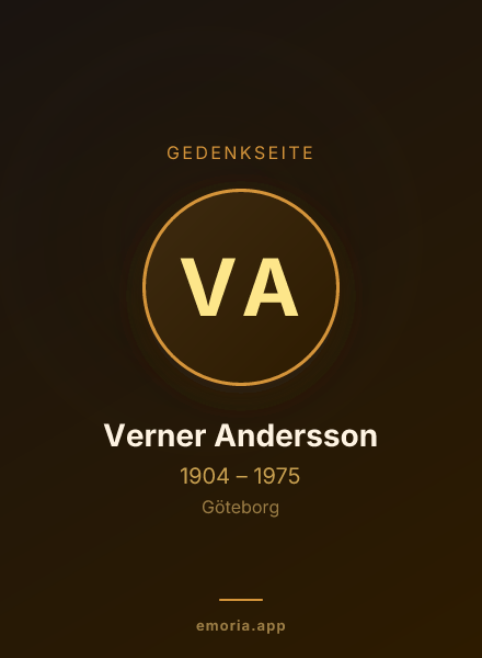 Gedenkportrait von Verner Andersson