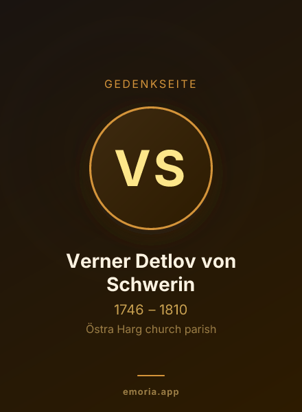 Gedenkportrait von Verner Detlov von Schwerin