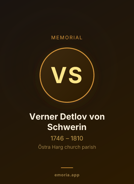 Memorial portrait of Verner Detlov von Schwerin