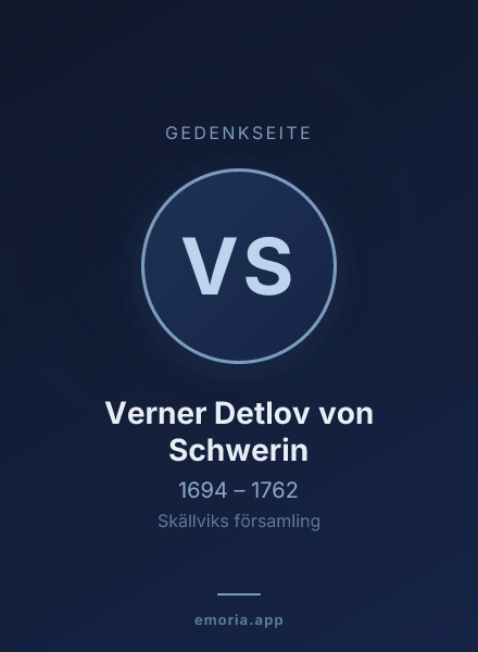 Gedenkportrait von Verner Detlov von Schwerin