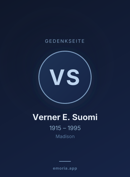 Gedenkportrait von Verner E. Suomi