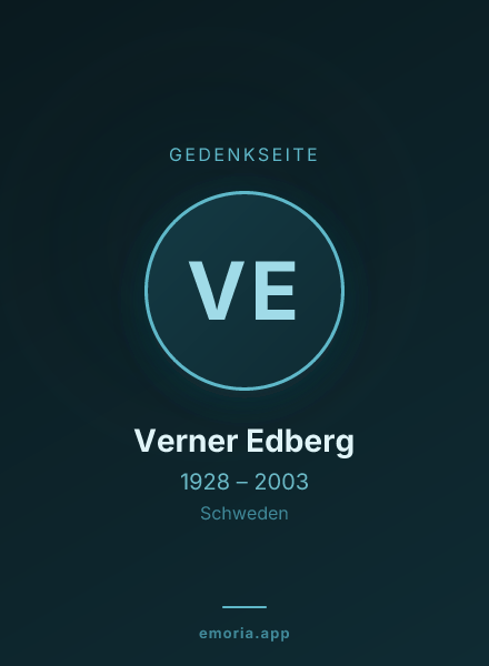 Gedenkportrait von Verner Edberg