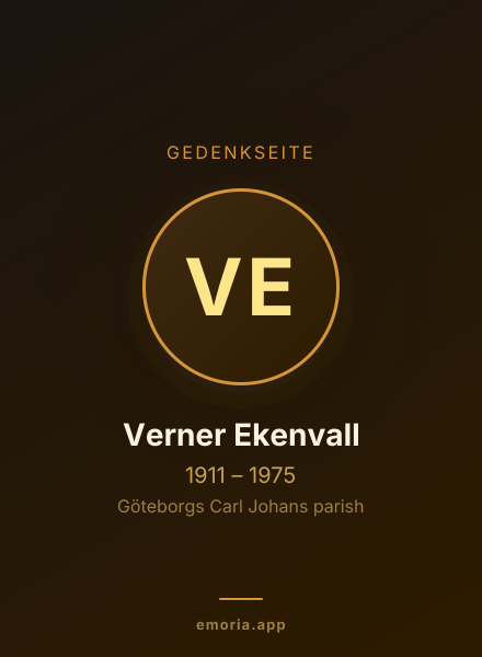 Gedenkportrait von Verner Ekenvall