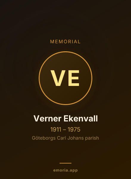 Memorial portrait of Verner Ekenvall