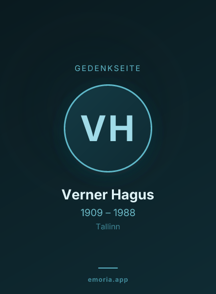 Gedenkportrait von Verner Hagus