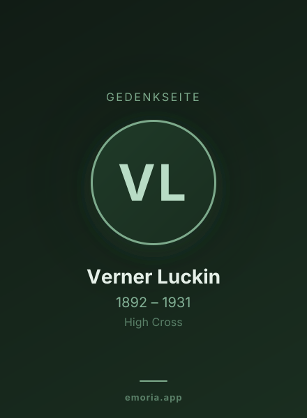 Gedenkportrait von Verner Luckin