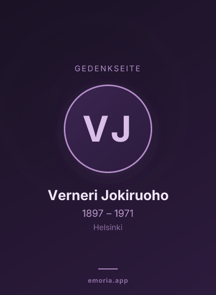 Gedenkportrait von Verneri Jokiruoho