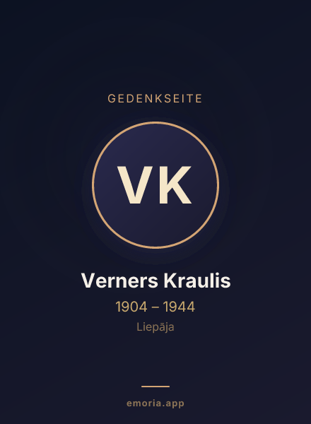 Gedenkportrait von Verners Kraulis