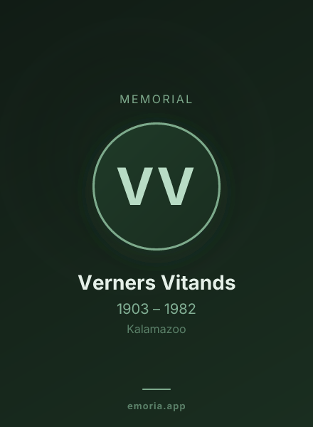 Memorial portrait of Verners Vitands