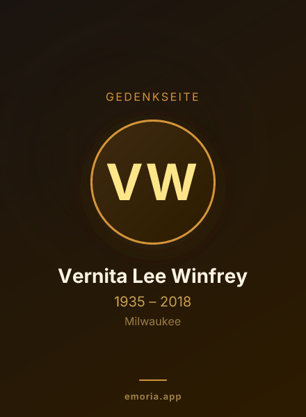 Gedenkportrait von Vernita Lee Winfrey