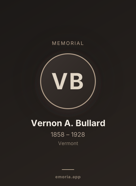 Memorial portrait of Vernon A. Bullard