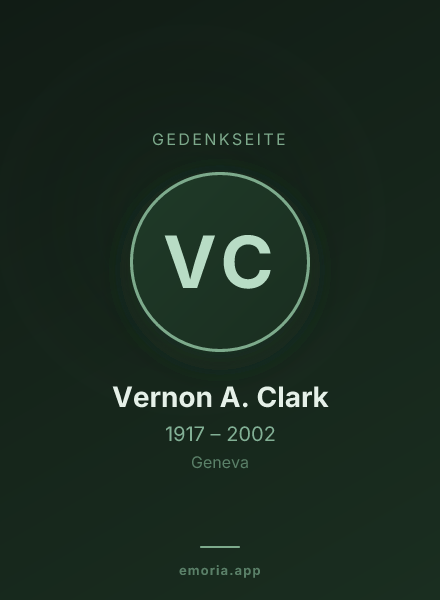 Gedenkportrait von Vernon A. Clark