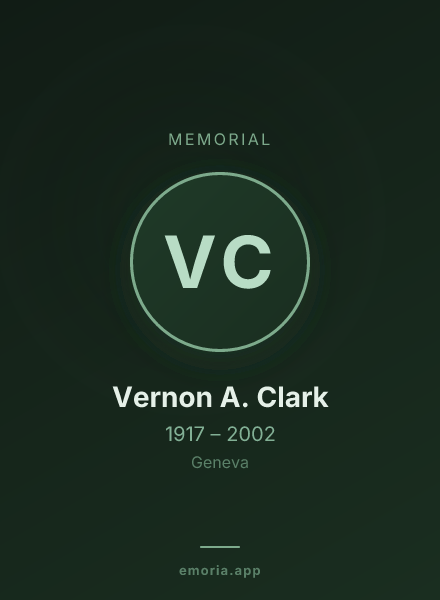 Memorial portrait of Vernon A. Clark