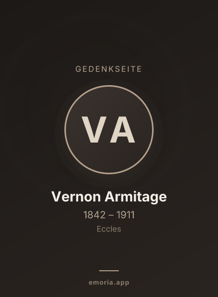 Gedenkportrait von Vernon Armitage