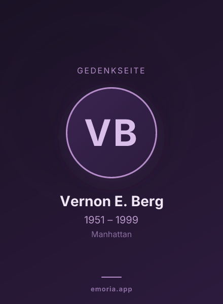 Gedenkportrait von Vernon E. Berg