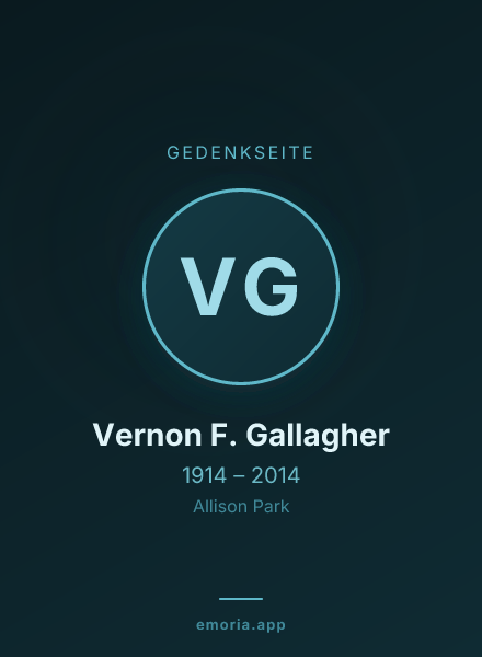 Gedenkportrait von Vernon F. Gallagher