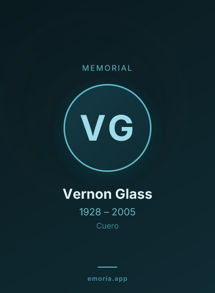 Memorial portrait of Vernon Glass