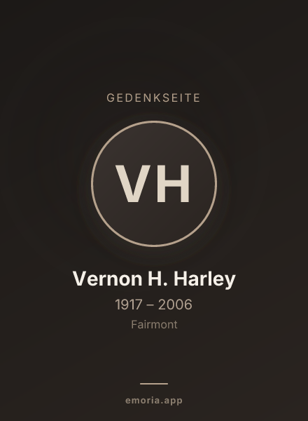 Gedenkportrait von Vernon H. Harley