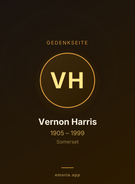 Gedenkportrait von Vernon Harris