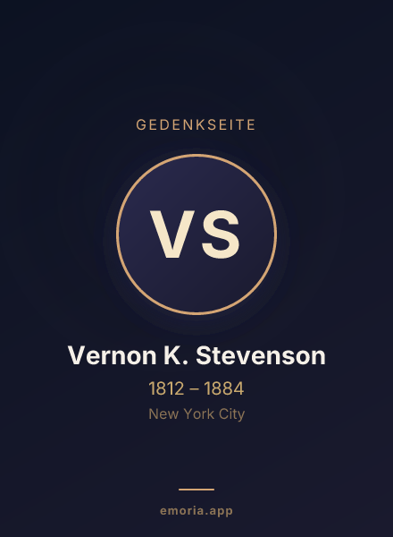 Gedenkportrait von Vernon K. Stevenson
