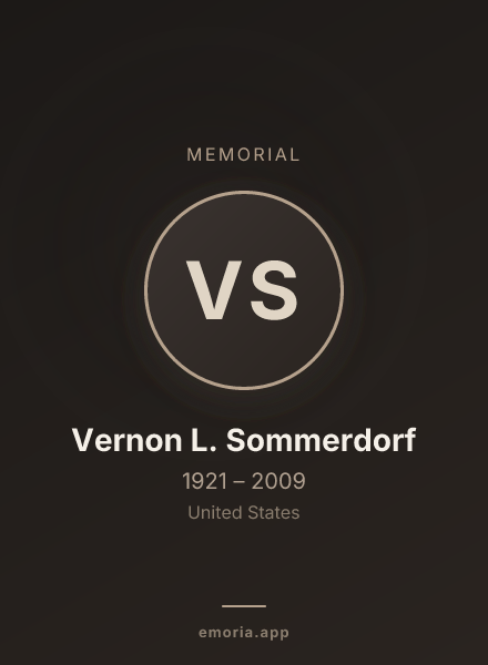 Memorial portrait of Vernon L. Sommerdorf