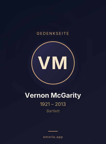Gedenkportrait von Vernon McGarity