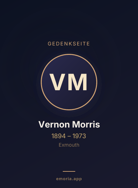 Gedenkportrait von Vernon Morris