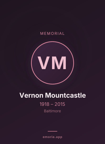 Memorial portrait of Vernon Mountcastle
