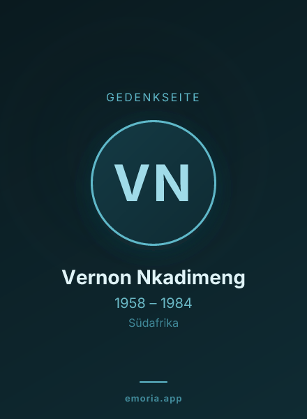 Gedenkportrait von Vernon Nkadimeng