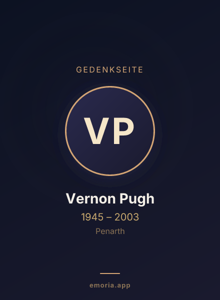 Gedenkportrait von Vernon Pugh