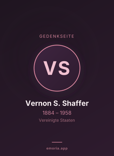 Gedenkportrait von Vernon S. Shaffer