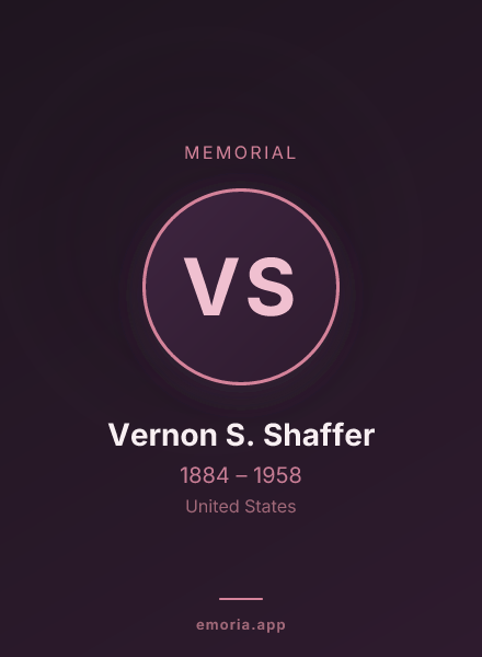 Memorial portrait of Vernon S. Shaffer