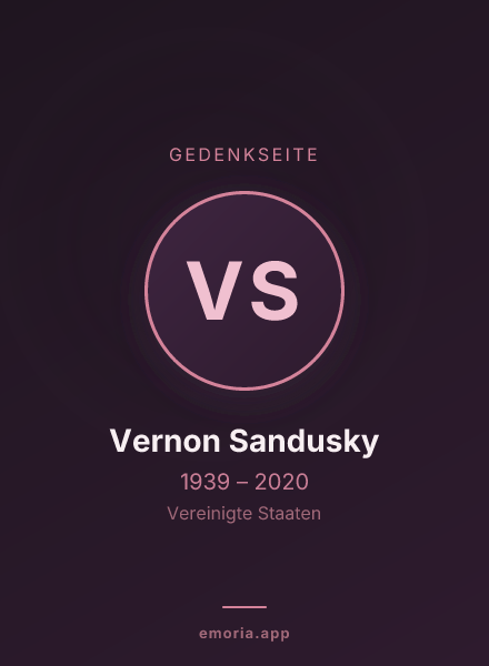 Gedenkportrait von Vernon Sandusky
