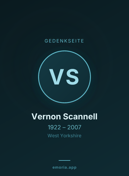 Gedenkportrait von Vernon Scannell