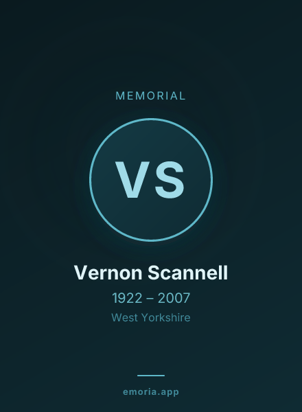 Memorial portrait of Vernon Scannell