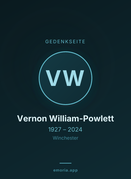 Gedenkportrait von Vernon William-Powlett