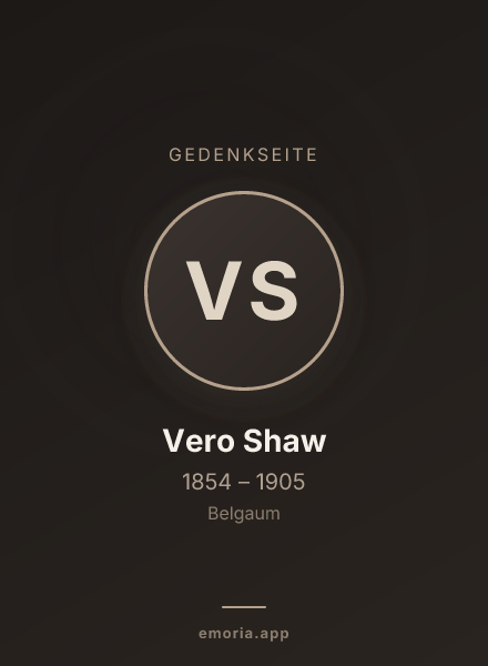 Gedenkportrait von Vero Shaw