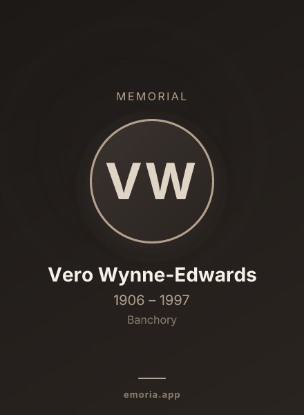 Memorial portrait of Vero Wynne-Edwards