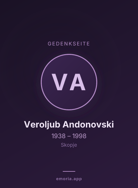Gedenkportrait von Veroljub Andonovski