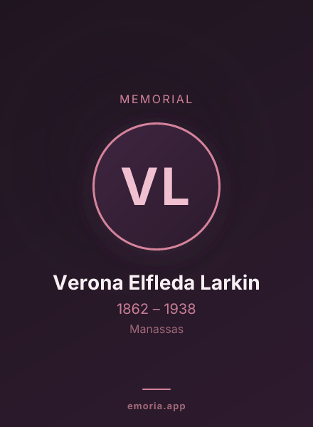 Memorial portrait of Verona Elfleda Larkin
