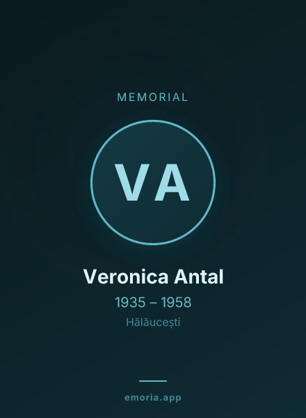 Memorial portrait of Veronica Antal