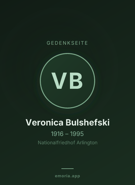 Gedenkportrait von Veronica Bulshefski