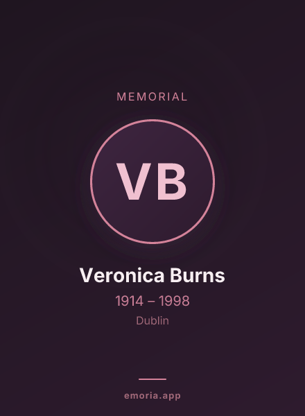 Memorial portrait of Veronica Burns