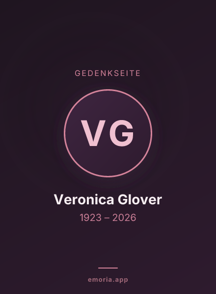 Gedenkportrait von Veronica Glover