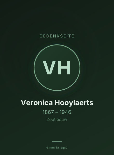 Gedenkportrait von Veronica Hooylaerts