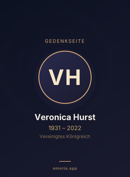 Gedenkportrait von Veronica Hurst